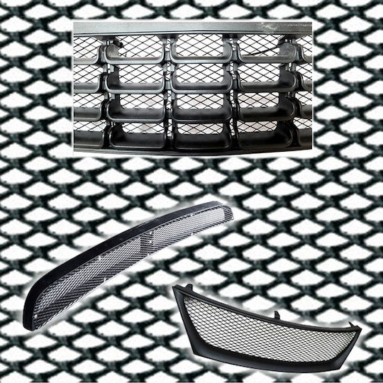 Decorative Aluminum Car Bumper Grille – Skid Plate 100×33cm Diamond Mesh 15x8mm Silver