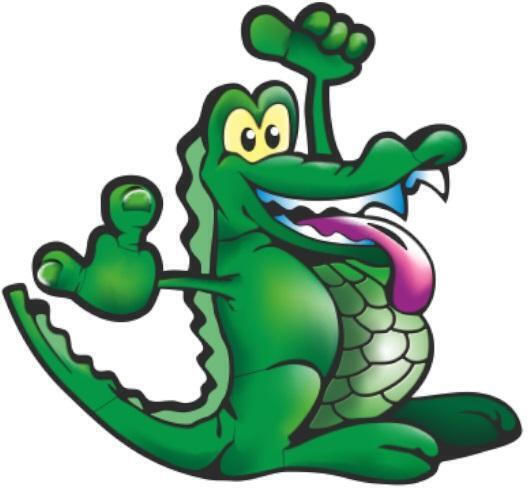 Universal Crocodile Lux Label Decorative Sticker 2pcs 5025p Print