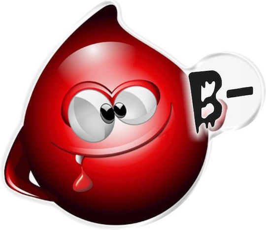 Αυτοκολλητο Ομαδας Αιματος B Blood Type Label Sa06p Print