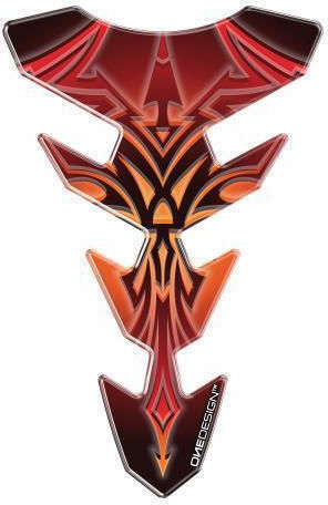 Motorrad-Aufkleber Tankdeckel Cgexs72rp Tribal Rot Universale Tankpad Druck