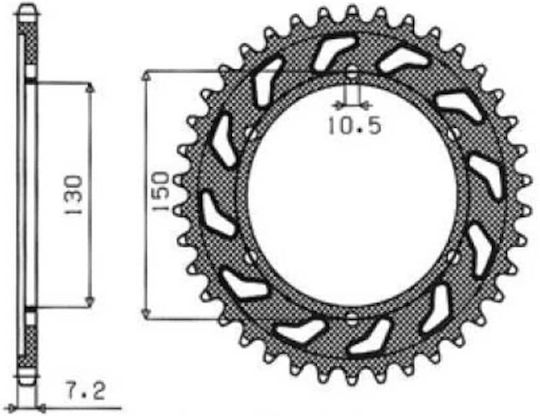Sunstar Hinteres Ritzel für Honda Transalp