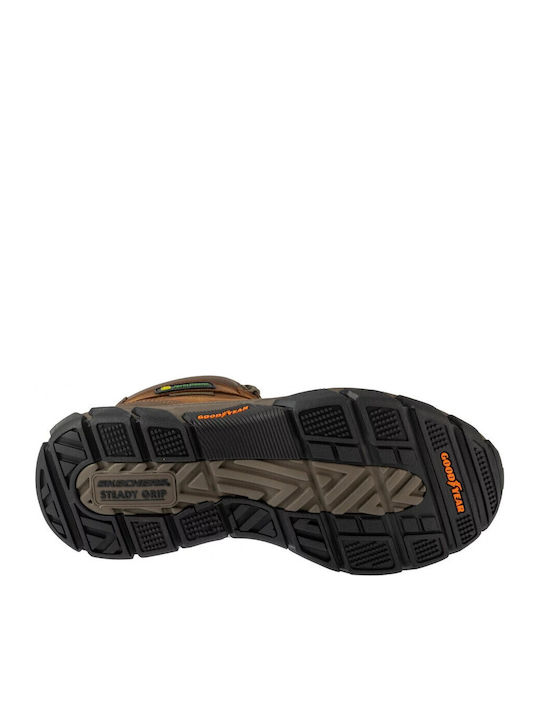 Skechers Respected Landin Ανδρικά Ορειβατικά Μποτάκια Καφέ