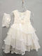 Guy Laroche White Baptism Clothes Set with Hair Accessories and Dress 3 Pieces