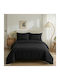 Casa Colori Duvet Cover Single 100% Cotton 160x240 Black