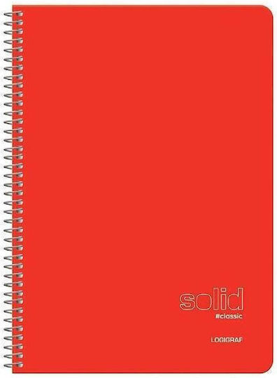 Logigraf Σπιράλ Τετράδιο Ριγέ Α4 2 Θεμάτων Solid