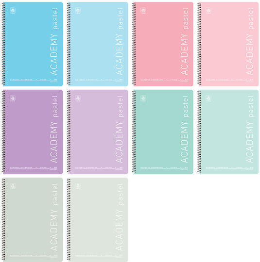 Typotrust Spiral Caiet Cu dungi B5 90 de Foi 3 de Subiecte 1buc (Culori diverse)
