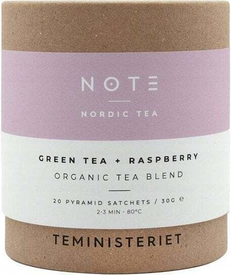 Teministeriet Note Green Tea Raspberry Organic Tea 20 Bags