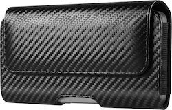 Avizar Carbon Belt Case 7-inch Phones Rotating Clip Black