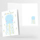 Ευχετήρια Κάρτα Typotrust Βάφτισης Jellyfish Blue