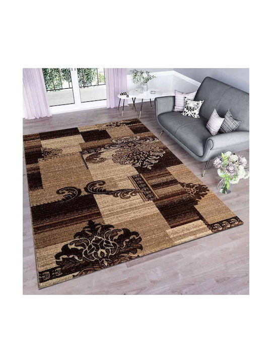 Rutschfest Teppich Rechteckig Synthetisch,Polyester/Cotton/Leather Brown