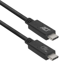Act USB-C Кабел USB-C Към USB-C 0.8 М USB4 40Gbps 240W USB-IF Сертифициран Act USB-C Кабел USB-C Към USB-C 0.8 М USB4 40Gbps 240W USB-IF Сертифициран