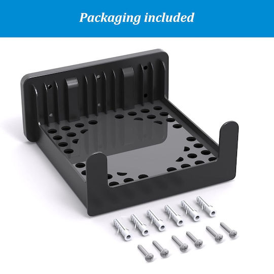 Plusacc Wandhalterung Stand Für Spielekonsolen Xbo Series X Design Kühlung Belüftung Offener Zugang Türen Schwarz
