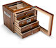 Panora Cigar Humidifier Wood Box with Digital Hygrometer 24.5x24.5x23cm
