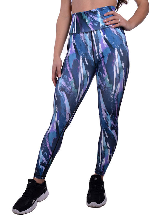 Training Damen Langleggings mit Formendefinition Hohe Taille Lila