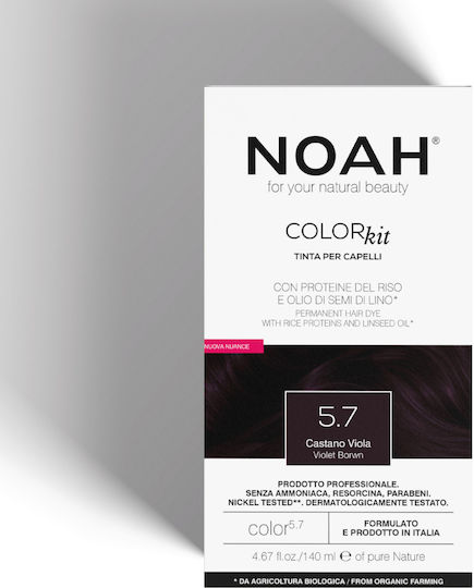 Natürliche Haarfärbemittel Violett Braun 5.7 Noah 140 Ml
