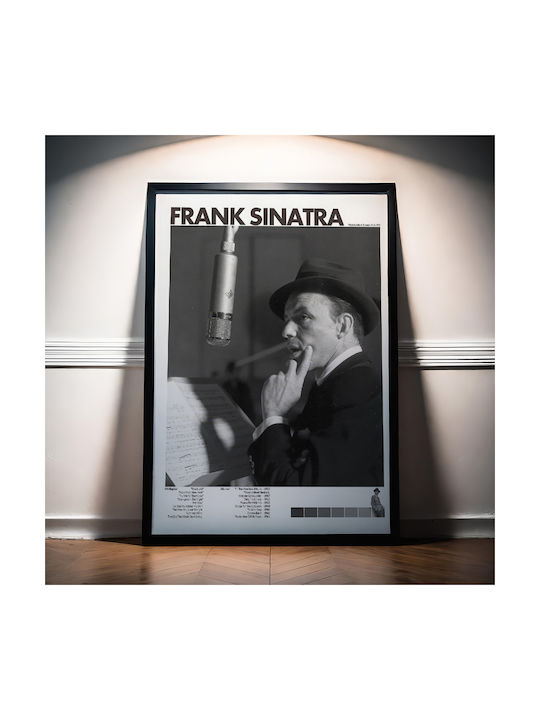 Music Poster Frank Sinatra Ms431 30cm X 40cm Bl...
