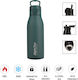 AlpinPro Fellow 2 Recyclable Thermos Bottle Plastic / Stainless Steel BPA Free 600ml Blackish Green