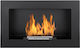 Wandmontiert Bioethanol Kamine Innenbereich Schwarz 65x12x40cm