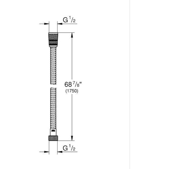 Grohe 22100000 1,75 m Vitalioflex Metall Spiralschlauch
