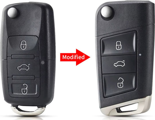 Μετατροπή Flip Νέο Κέλυφος Κλειδιού Volkswagen Polo-passat-b5-tiguan-golf Seat-skoda 3 Κουμπιά Μεσαίο Φωτάκι Zkey-vw-16