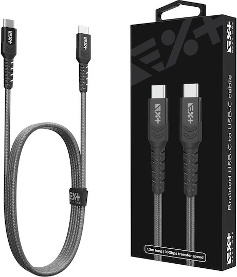 Next One Geflochten USB 2.0 Kabel USB-C männlich - USB-C Gray 1.2m