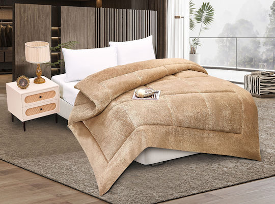 Silk Fashion Κουβερτοπάπλωμα Μονό 160x220εκ. Solid Light Brown 320 GSM