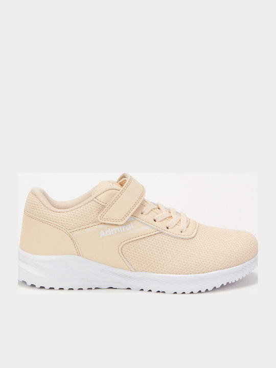 Kids Sports Shoes Running with Laces Beige