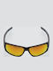 Admiral Unisex Sunglasses with Black Plastic Frame and Yellow Polarized Mirror Lens
