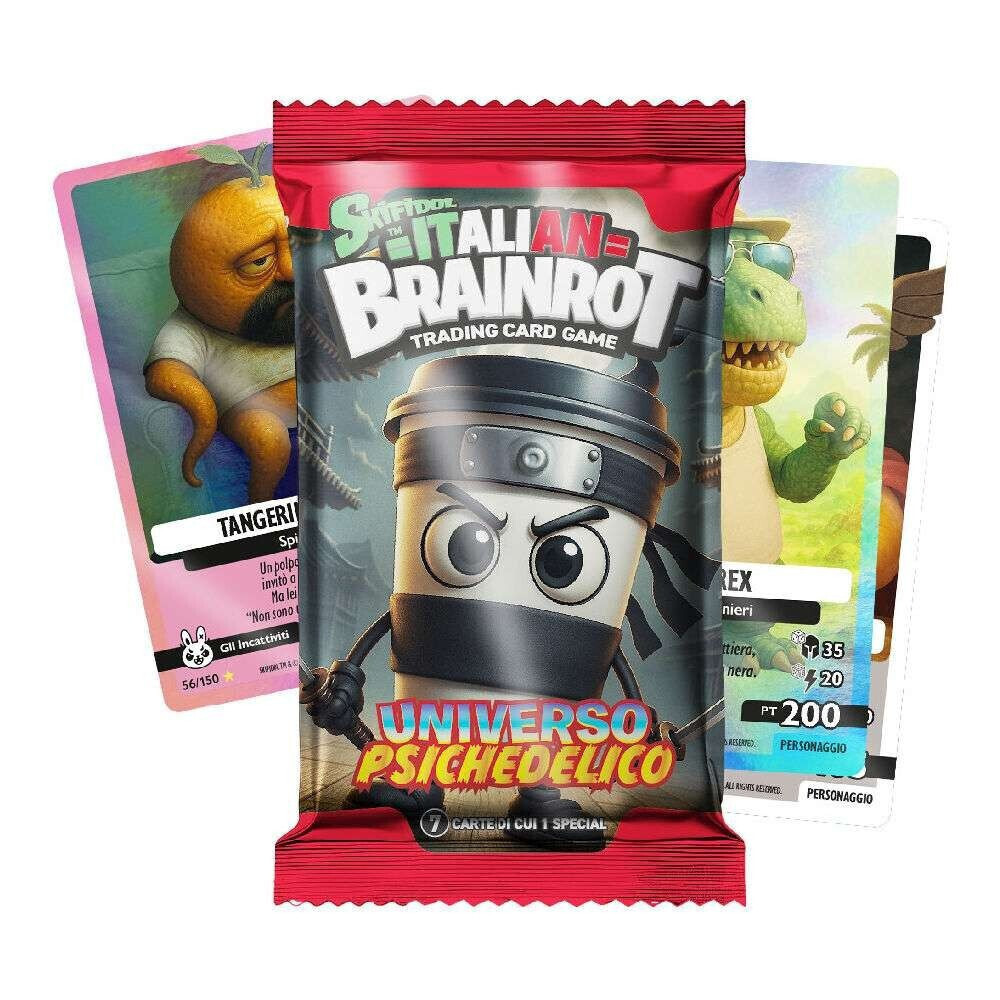 Skifidol Italian Brainrot Trading Card Game Plic 7 Cărți