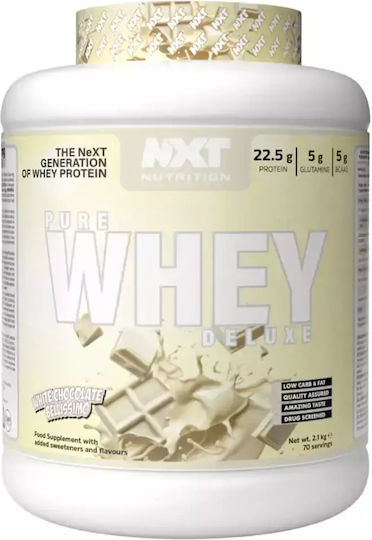 Nxt Nutrition Pure Whey Deluxe Πρωτεΐνη Ορού Γάλακτος Χωρίς Γλουτένη με Γεύση White Chocolate Bellissimo 2.1kg