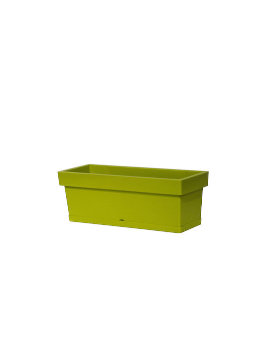 Viomes Linea Planter Box Green/yellow with Saucer
