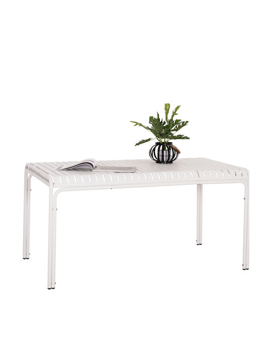 Masa Catering pentru spații exterioare Aluminiu Pliabil Rachel Alb 150x80x75buc