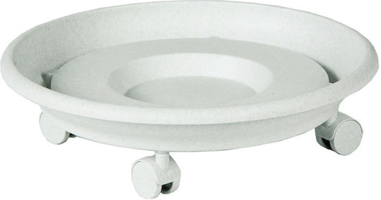 Viomes Plate Pot Terracotta Wheeled 35.5x35.5cm 273