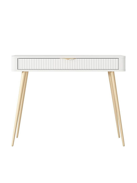 Lante Console From Wood & Metal White L100xW38xH78cm