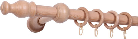 Hölzernes Vorhangstange Milano Einzeln 160cm Natürliche 88160