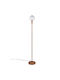 Trio Lighting Glenn Floor Lamp H120xW18cm. with Socket for Bulb E14 Brown
