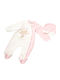 Evita Baby Bodysuit Set Long-Sleeved Velvet with Cap Ecru 2pcs