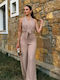 Γυναικεία Strapless Ολόσωμη Φόρμα Μπεζ
