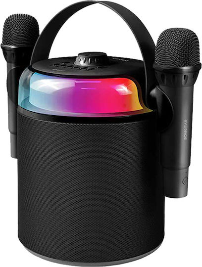 Sonic Gear Ηχείο Karaoke με Ασύρματα Μικρόφωνα και Εφέ Φωτισμού IOX K800 IOX-K800-B Μαύρο