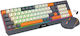 Armaggeddon MM-852R Fără fir Set Gaming Tastatură cu Taste Iluminate & Mouse (Engleză US) Stealth Grey Orange