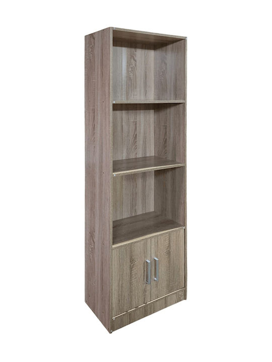 Βιβλιοθήκη Eliot 3s Καφέ 60x30x180εκ.