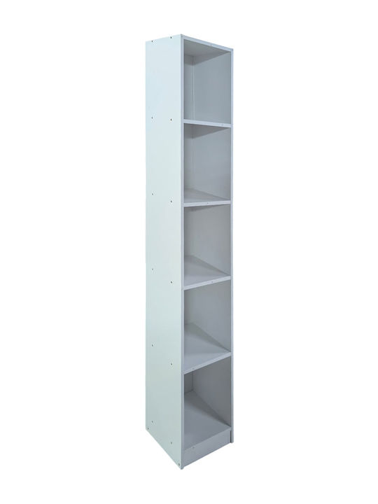 Βιβλιοθήκη Eliot 5s Λευκή 30x30x180εκ.