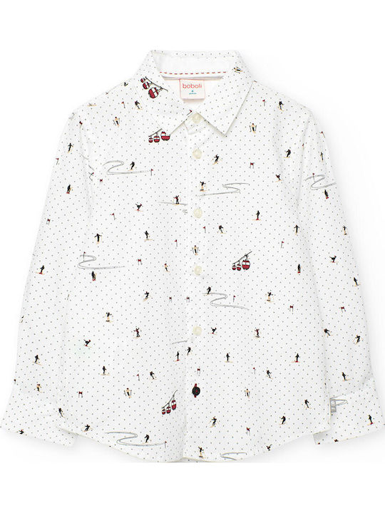 Kinderhemden Polka Dot Langärmelig Weiß