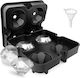 Eiswürfelform Diamant aus Silikon 4 Plätze Schwarz 111798