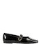 Jolin Leather Women's Ballerina Shoes In Black Color
