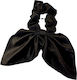 Ръчно Изработен Ластик За Коса Scrunchies Черна Лента