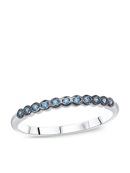 Kiriakos Gofas Damen Ring mit Steinen aus Weißgold 14K
