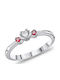Kiriakos Gofas Damen Ring mit Steinen aus Weißgold 14K