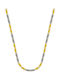 Kiriakos Gofas Two-tone Chain Neck made of Gold 9K Thin Thickness 3.8mm and Length 55cm