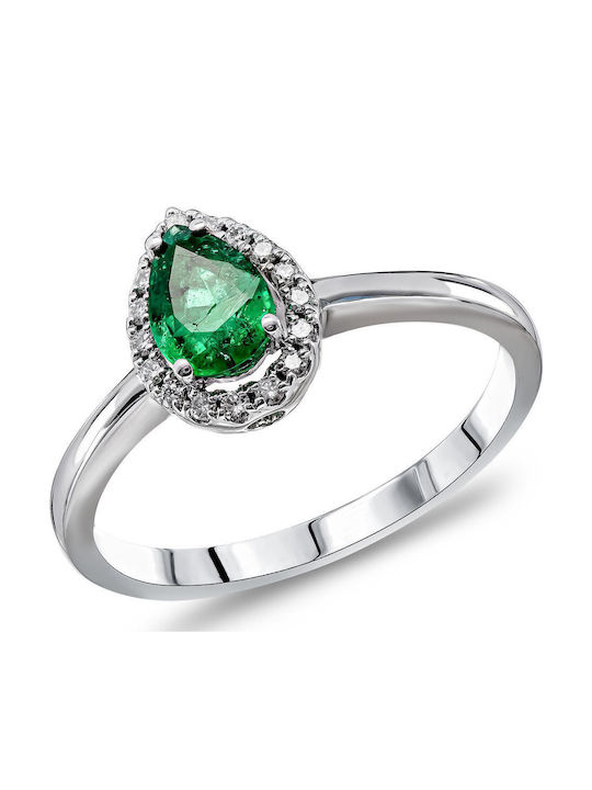 Kiriakos Gofas Damen Ring mit Diamant aus Weißgold 18K